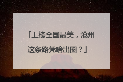 上榜全国最美，沧州这条路凭啥出圈？